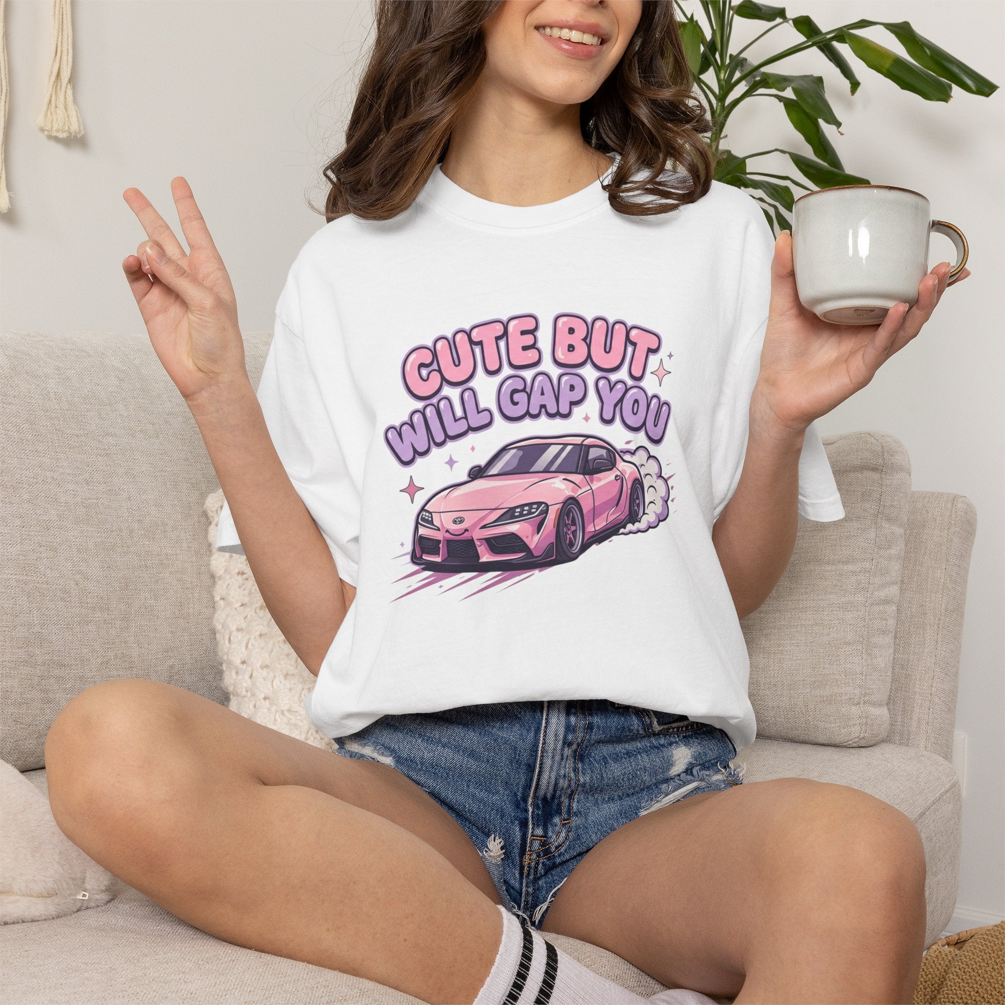 "Cute But Will Gap You" Chopped Supra Tee