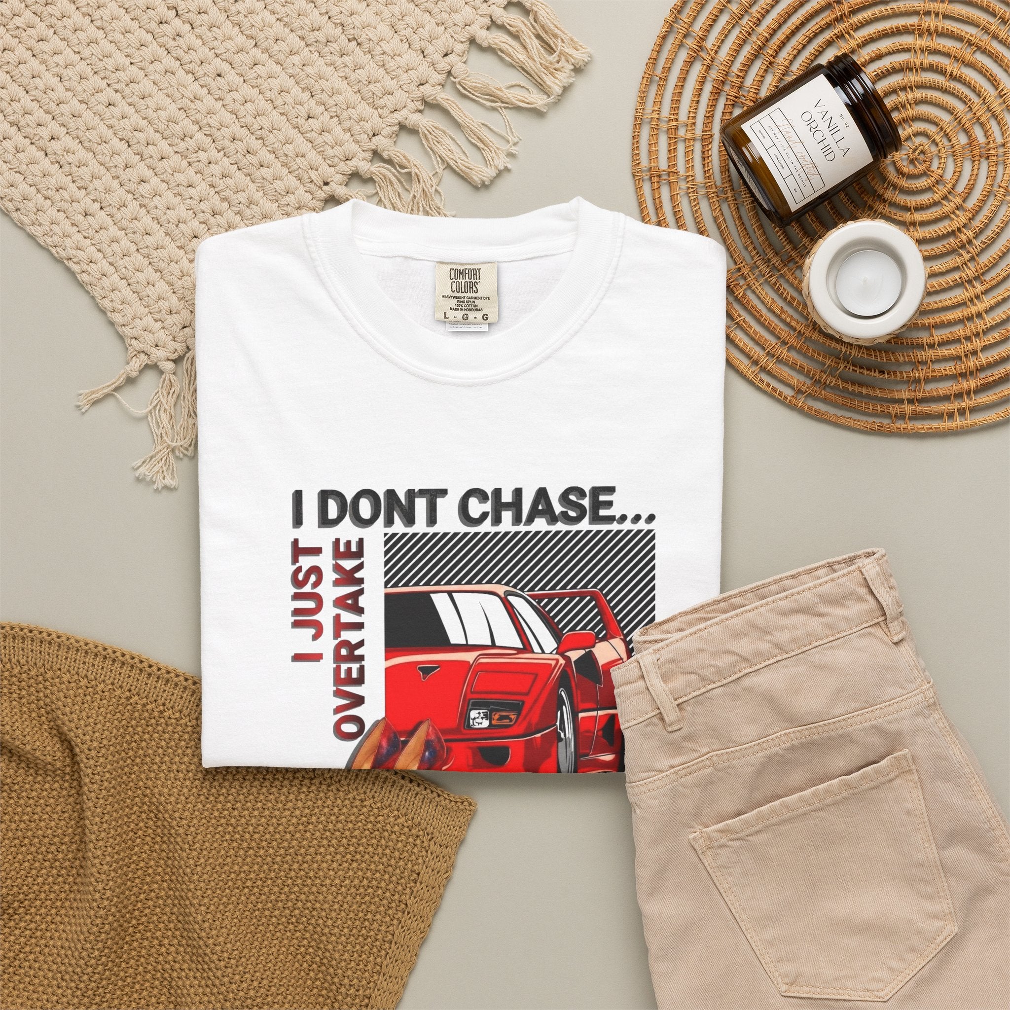 "I Dont Chase, I Just Overtake" Car Girl Tee