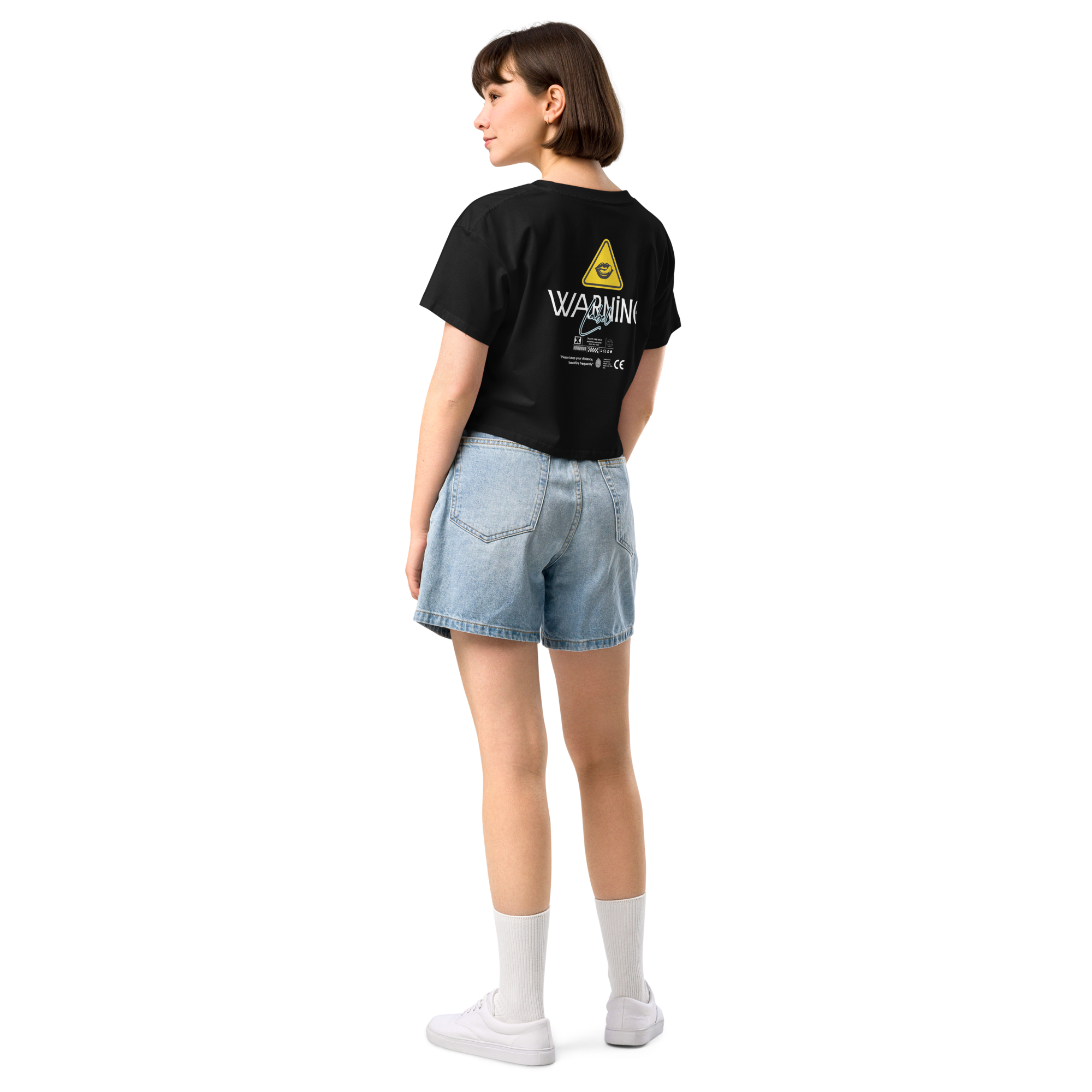 The Warning Label Crop Tee | Women’s Car Streetwear