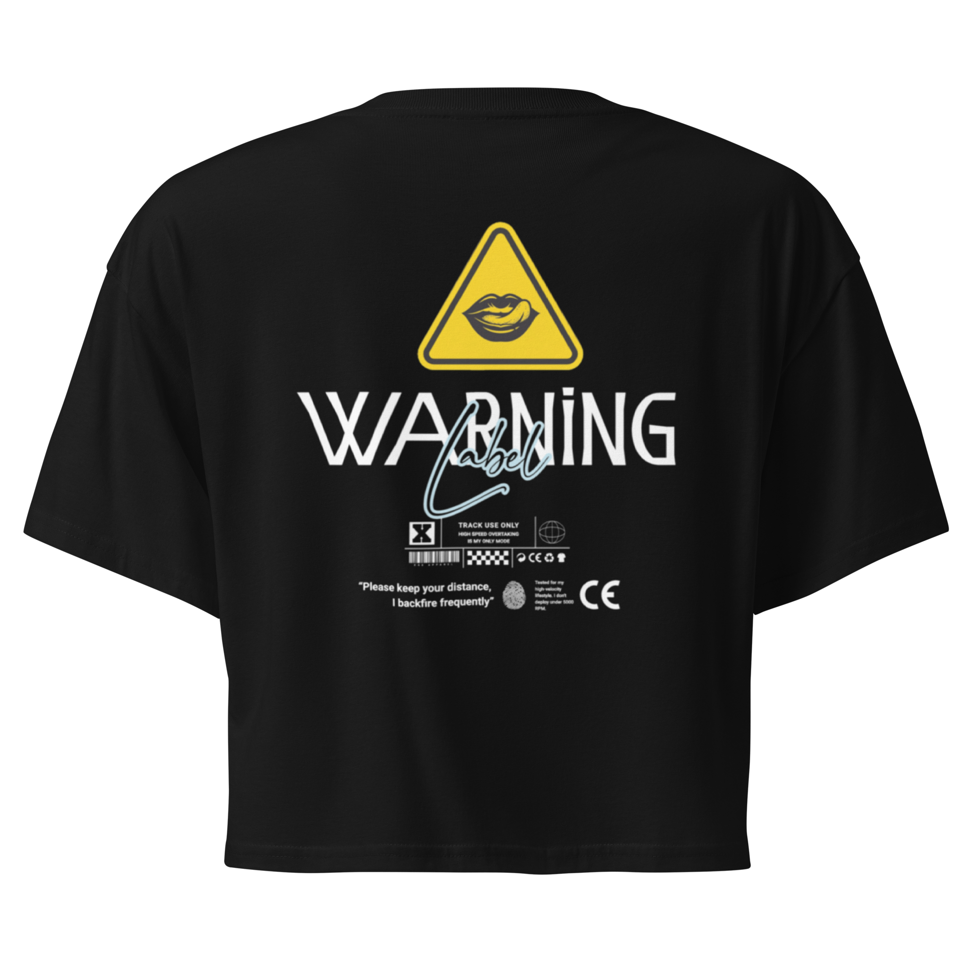 The Warning Label Crop Tee | Women’s Car Streetwear
