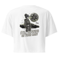 Still Blowing On Your Car? | Women's White Graphic Crop Top