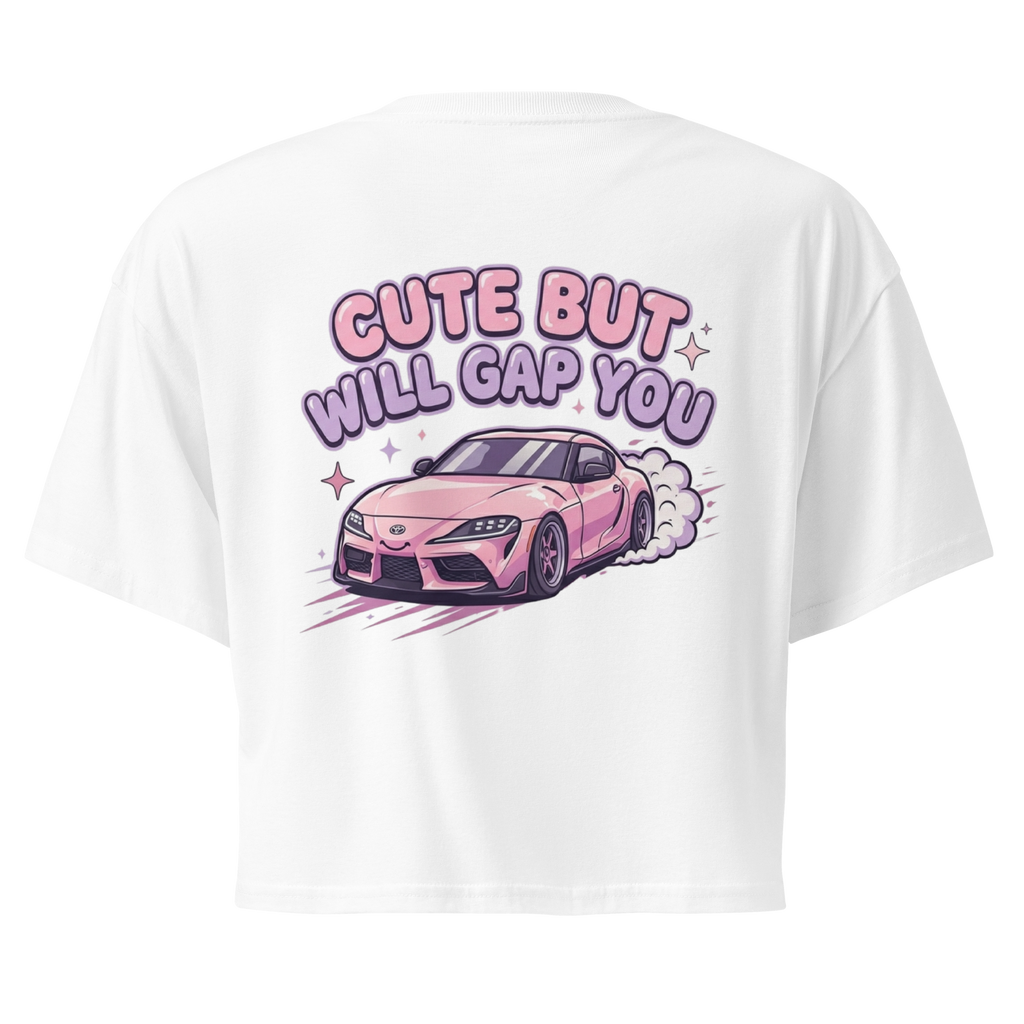 Cute But Will Gap You | Women's JDM Graphic Crop Top