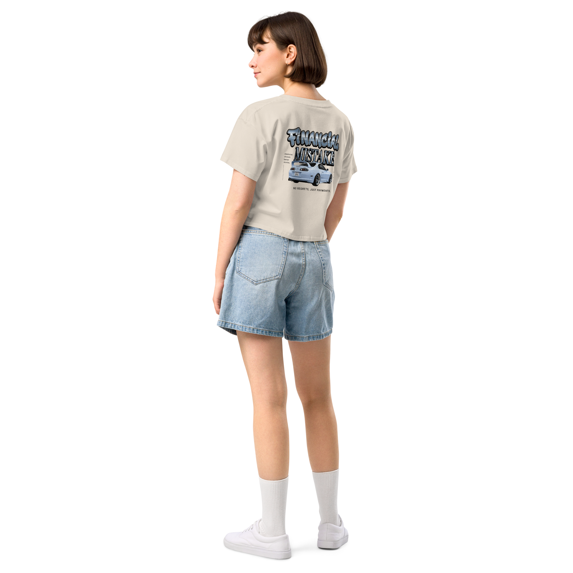Financial Mistake | Women's JDM Graphic Crop Top | Toyota Supra Tee