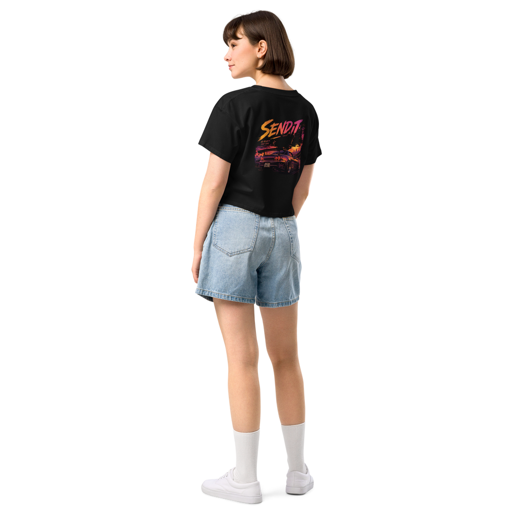 SEND IT Cropped Tee | Women’s JDM Streetwear & Car Apparel