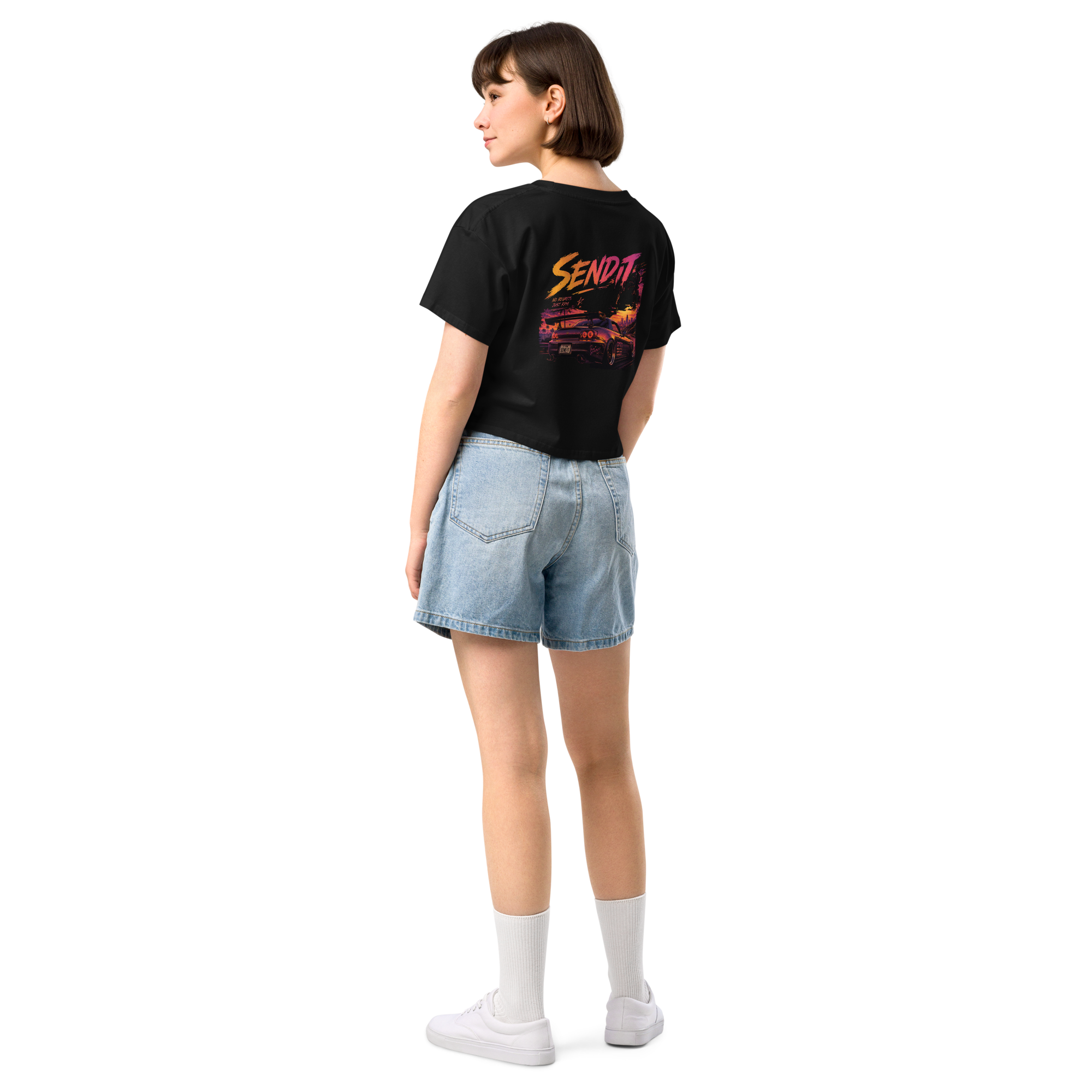 SEND IT Cropped Tee | Women’s JDM Streetwear & Car Apparel