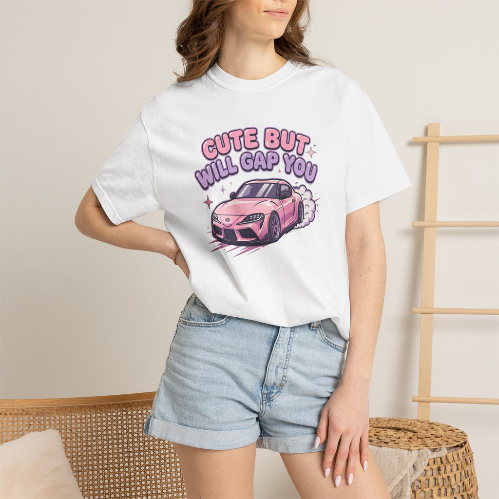 "Cute But Will Gap You" Chopped Supra Tee