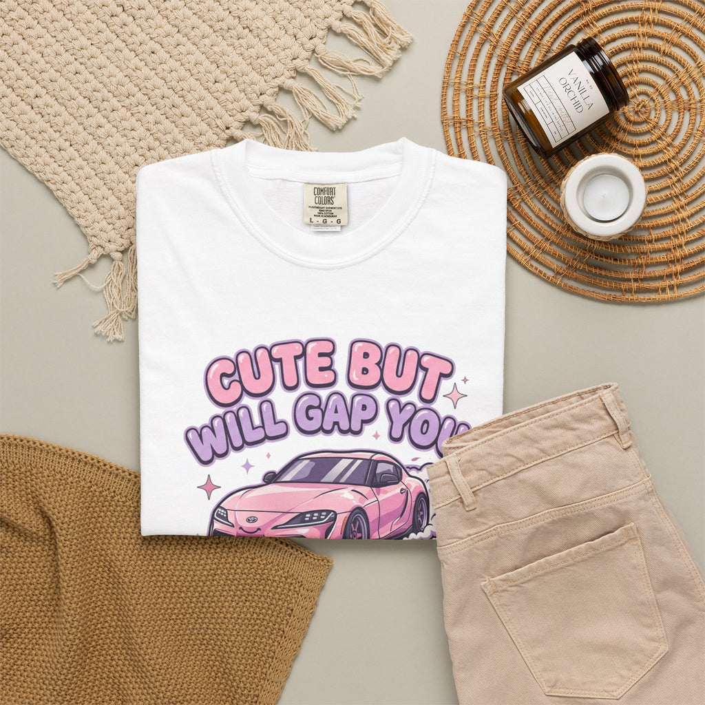"Cute But Will Gap You" Chopped Supra Tee