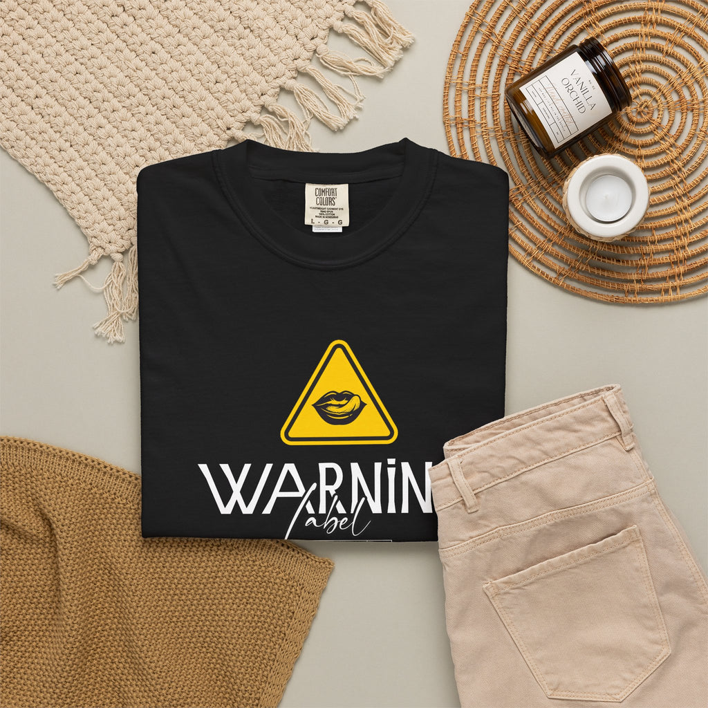 "Warning Label" Boxy Caution Tee