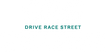 Text 'DRIVE RACE STREET' in teal color on a white background